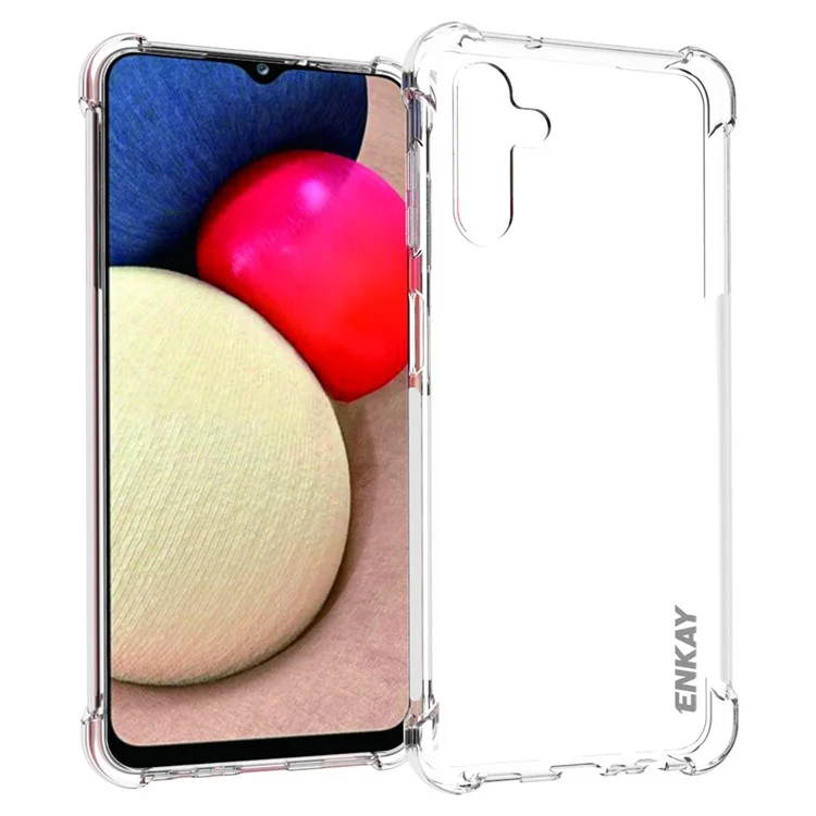 Enkay Hat Prince Reforzó Las Esquinas Anti-slip Lading Edge Crime Clear Protective Cover Case de Teléfono TPU Suave Para Samsung Galaxy A13 5G