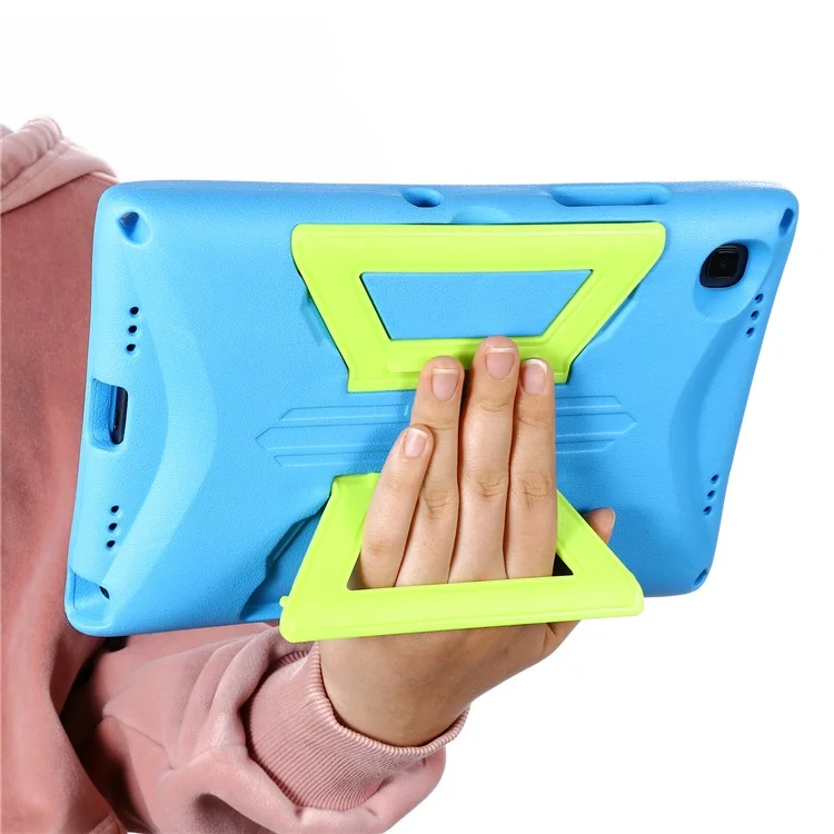 Hard EVA + PC Kickstand Cover with Shoulder Strap for Samsung Galaxy Tab A7 10.4 (2022) / (2020) - Blue / Green