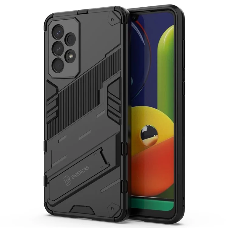 Coque de téléphone hybride en TPU + PC antichoc avec support pour Samsung Galaxy A33 5G - Noir