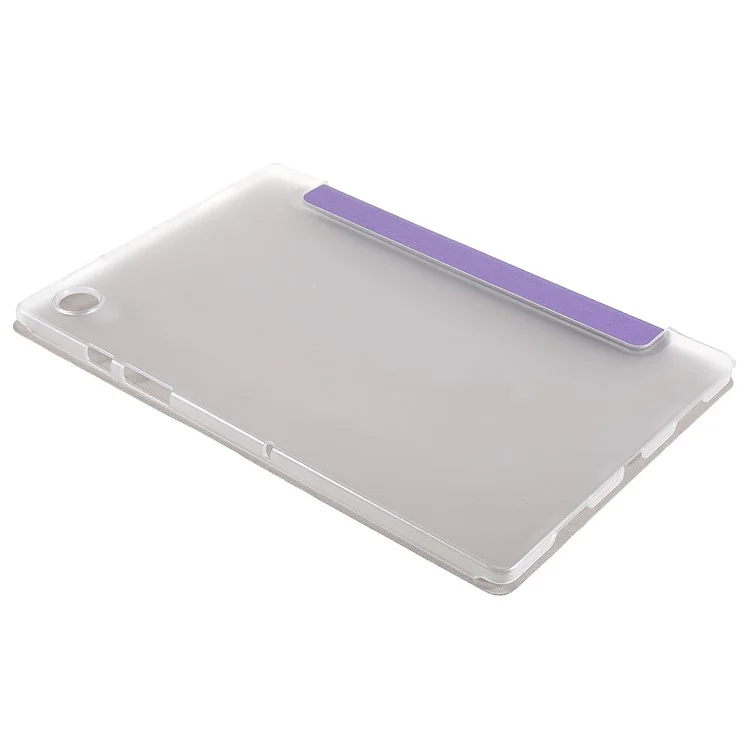 Para Samsung Galaxy Tab A8 10.5 (2021) Textura De Seda Anti-Scrath Tablet Tablet Tablet Tablet Tri-Down Stand Case - Púrpura
