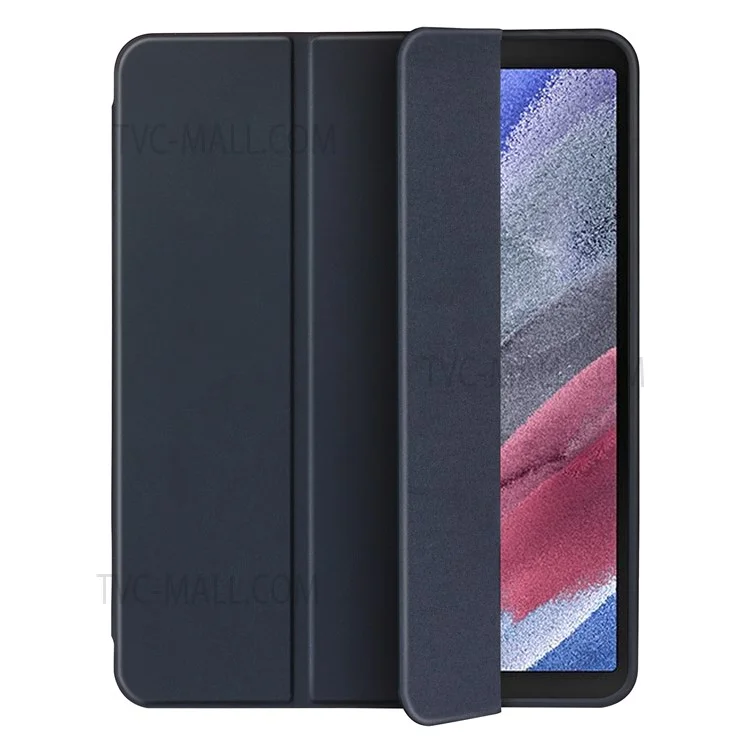 Scratch Resistant Trifold Stand TPU Tablet Case Anti-drop Protective Cover with Pencil Slot for Samsung Galaxy Tab A7 Lite 8.7-inch/T225/T220 - Dark Blue
