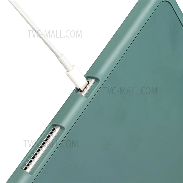 Scratch Resistant Trifold Stand TPU Tablet Case Anti-drop Protective Cover with Pencil Slot for Samsung Galaxy Tab A7 Lite 8.7-inch/T225/T220 - Dark Blue