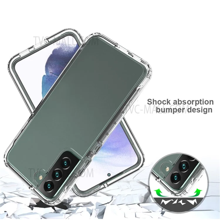 Para Samsung Galaxy S22+ 5G TPU + PC Anti-drop Mobile Phone Case Desmontable Diseño 2 en 1 Funda de Teléfono de Color Degradado Claro - Azul Degradado