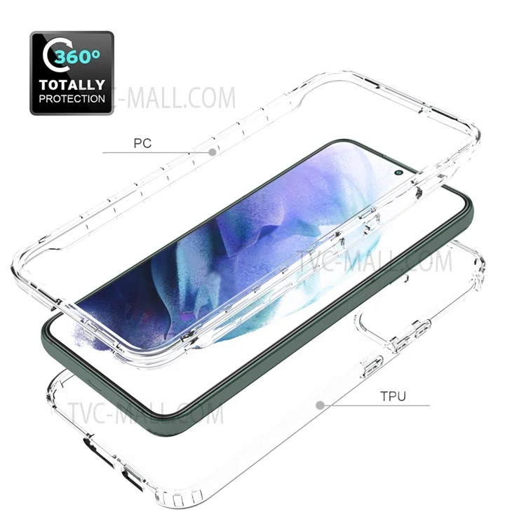 Para Samsung Galaxy S22+ 5G TPU + PC Anti-drop Mobile Phone Case Desmontable Diseño 2 en 1 Funda de Teléfono de Color Degradado Claro - Azul Degradado