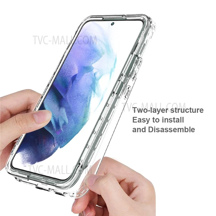 Para Samsung Galaxy S22+ 5G TPU + PC Anti-drop Mobile Phone Case Desmontable Diseño 2 en 1 Funda de Teléfono de Color Degradado Claro - Azul Degradado
