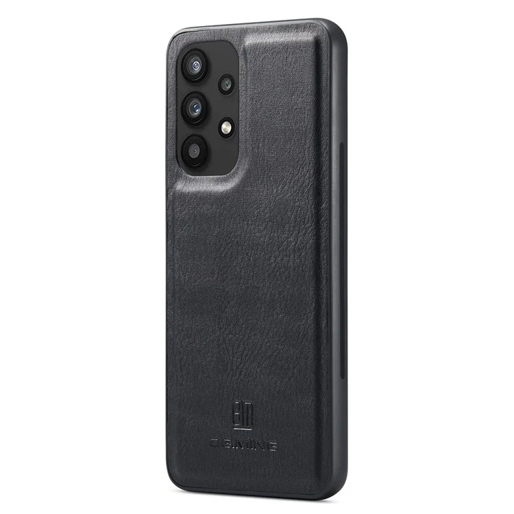 Étui portefeuille en cuir fendu DG.MING avec support de rabat Flip Stand Détachable Couverture de téléphone magnétique pour Samsung Galaxy A33 5G - Noir