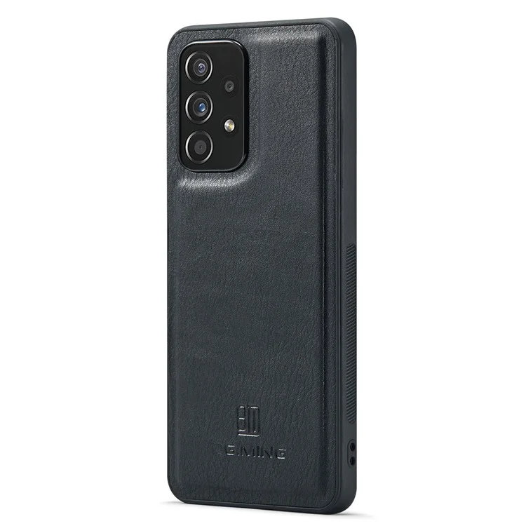 DG.MING para Samsung Galaxy A53 5G Capa Flip Carteira de Couro Destacável Split Suporte Magnético Proteção Corporal Completa - Preto