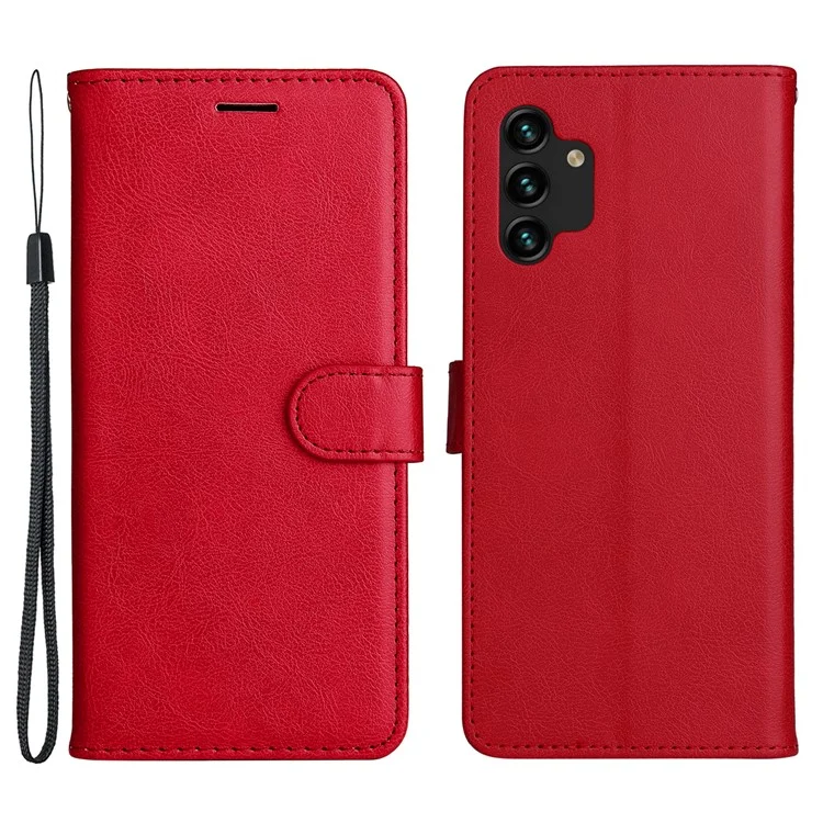 Für Samsung Galaxy A13 4G KT Leder Serie-2 Solid Color Flip Phone Case Wallet PU Leder + Tpu-telefonabdeckung Mit Stützständer - Rot