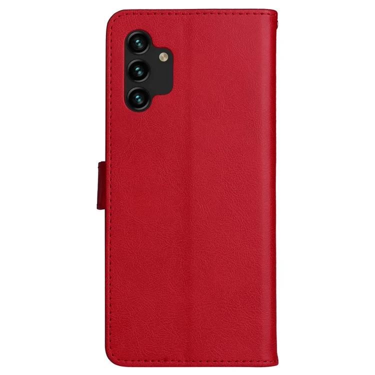 Für Samsung Galaxy A13 4G KT Leder Serie-2 Solid Color Flip Phone Case Wallet PU Leder + Tpu-telefonabdeckung Mit Stützständer - Rot