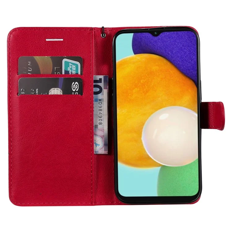 Für Samsung Galaxy A13 4G KT Leder Serie-2 Solid Color Flip Phone Case Wallet PU Leder + Tpu-telefonabdeckung Mit Stützständer - Rot