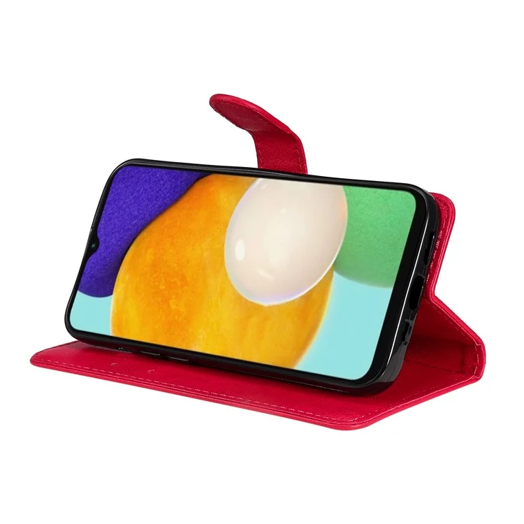 Für Samsung Galaxy A13 4G KT Leder Serie-2 Solid Color Flip Phone Case Wallet PU Leder + Tpu-telefonabdeckung Mit Stützständer - Rot