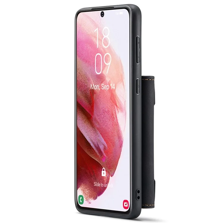 Защитный чехол для телефона DG.MING M2 Series Wireless Charging Shockproof с отсоединяемым 2-в-1 кошельком для Samsung Galaxy S22+ 5G - черный