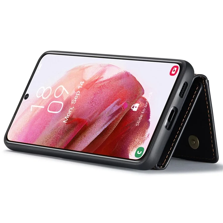 Защитный чехол для телефона DG.MING M2 Series Wireless Charging Shockproof с отсоединяемым 2-в-1 кошельком для Samsung Galaxy S22+ 5G - черный