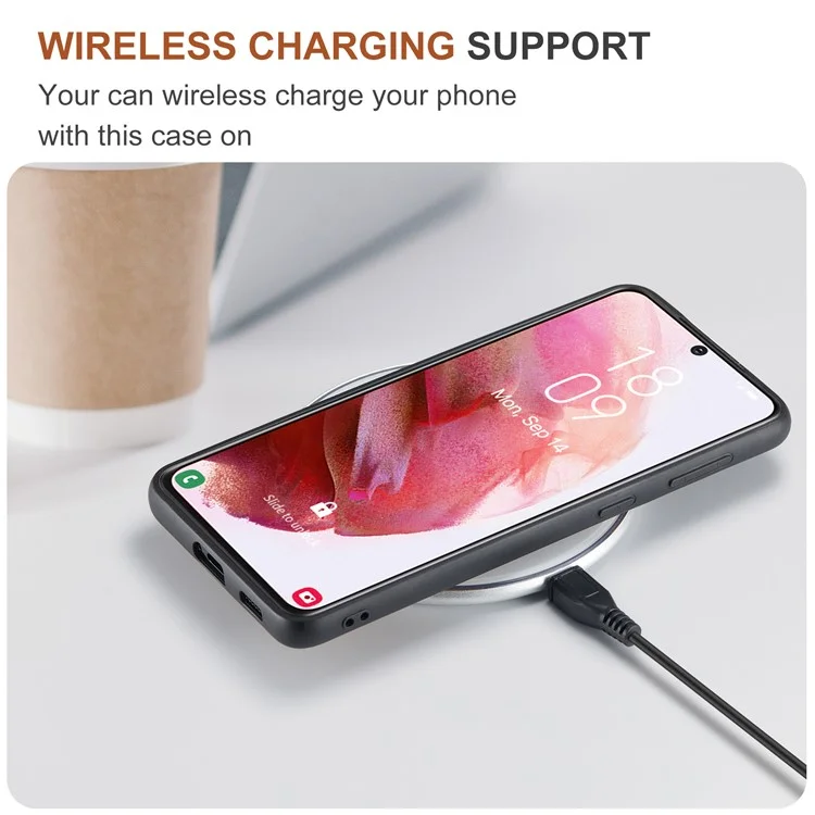Защитный чехол для телефона DG.MING M2 Series Wireless Charging Shockproof с отсоединяемым 2-в-1 кошельком для Samsung Galaxy S22+ 5G - черный