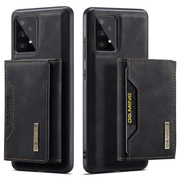 Étui de protection pour téléphone DG.MING M2 Series Detachable 2-in-1 Wallet avec fonction de chargement sans fil pour Samsung Galaxy A53 5G - Noir