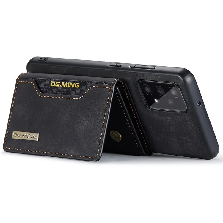 Étui de protection pour téléphone DG.MING M2 Series Detachable 2-in-1 Wallet avec fonction de chargement sans fil pour Samsung Galaxy A53 5G - Noir