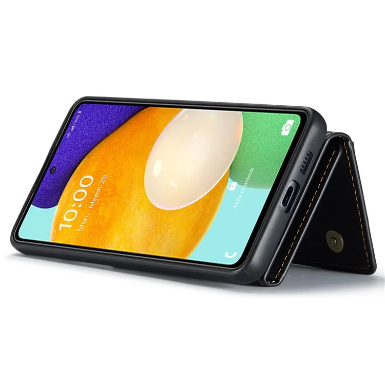 Étui de protection pour téléphone DG.MING M2 Series Detachable 2-in-1 Wallet avec fonction de chargement sans fil pour Samsung Galaxy A53 5G - Noir