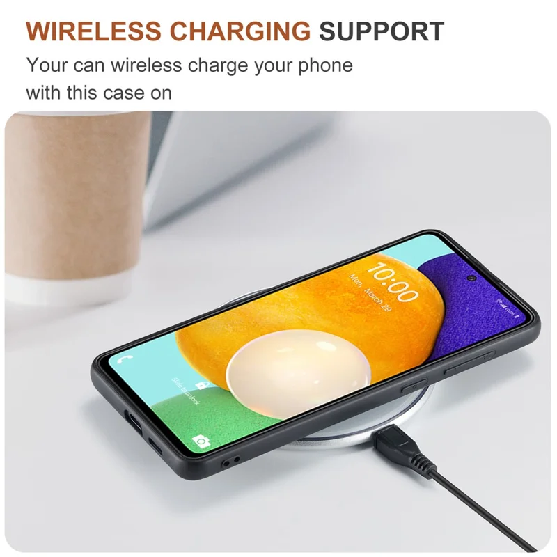 DG.MING M2 Series Detachable 2-in-1 Wallet Phone Case Shockproof Phone Protective Cover for Samsung Galaxy A53 5G - Coffee