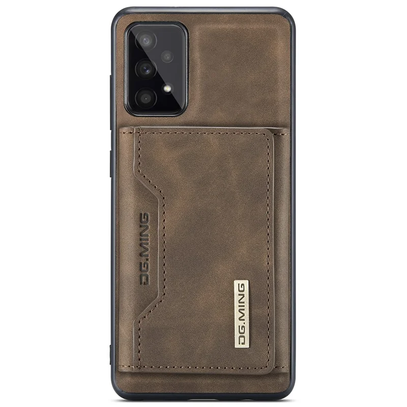 DG.MING M2 Series Detachable 2-in-1 Wallet Phone Case Shockproof Phone Protective Cover for Samsung Galaxy A53 5G - Coffee