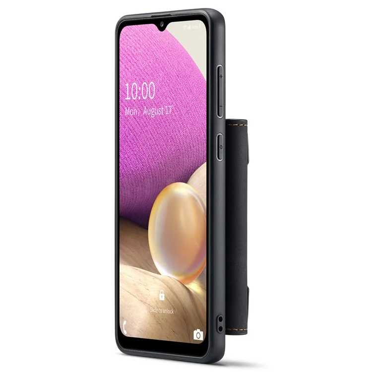 Dg. Serie Ming M2 Staccabile 2 in 1 Custodia Per Telefono Del Portafoglio di Shock Wireless Coperchio Protettivo Per il Telefono Per Samsung Galaxy A33 5G - Nero