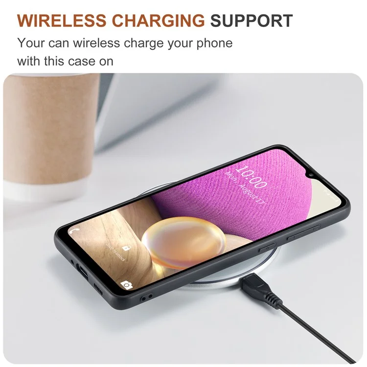 Dg. MING M1-Serie Anti-Fallen Abnehmbare 2-in-1-Brieftasche Telefongehäuse Stoßfest Telefonschutzstütze Wireless Welpen Für Samsung Galaxy A33 5G - Schwarz