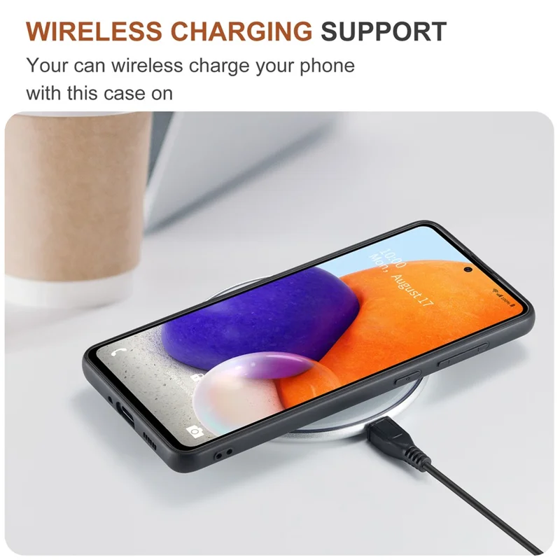 DG.MING M1 Series Phone Case PU + TPU + PC Back Cover with Magnetic Tri-Fold Wallet Kickstand for Samsung Galaxy A73 5G - Brown