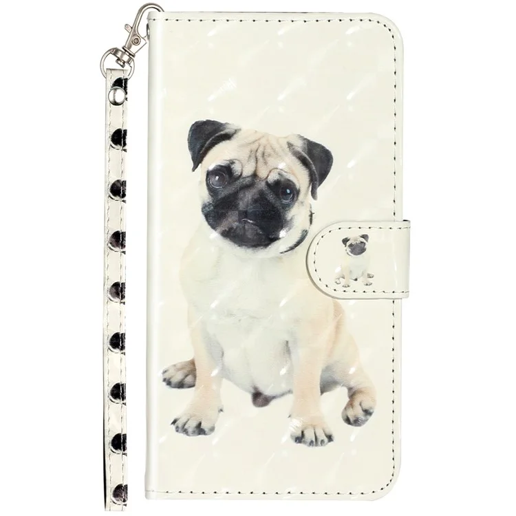 Musterdruck Vollgewickelt Folio Flip Leder Brieftasche Telefon Fallbezug Mit Stand Für Samsung Galaxy A53 5G - Hund