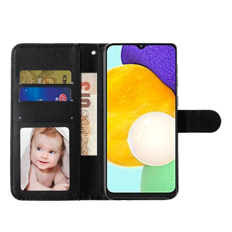 Musterdruck Vollgewickelt Folio Flip Leder Brieftasche Telefon Fallbezug Mit Stand Für Samsung Galaxy A53 5G - Hund
