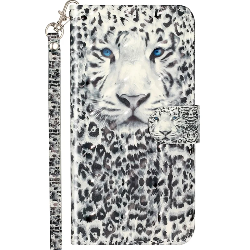 Pattern Printing Fully Wrapped Folio Flip Leather Wallet Phone Case Cover with Stand for Samsung Galaxy A53 5G - Leopard Texture