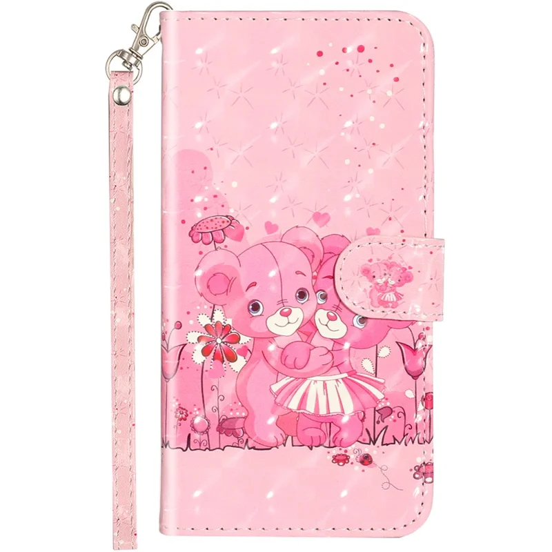 Pattern Printing Fully Wrapped Folio Flip Leather Wallet Phone Case Cover with Stand for Samsung Galaxy A53 5G - Bear