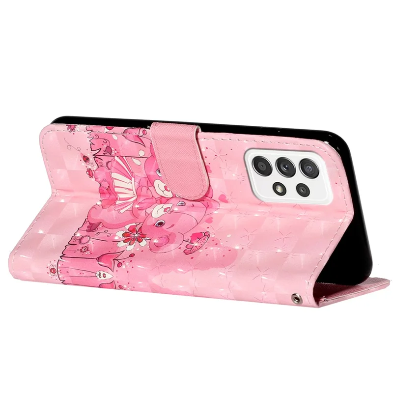 Pattern Printing Fully Wrapped Folio Flip Leather Wallet Phone Case Cover with Stand for Samsung Galaxy A53 5G - Bear