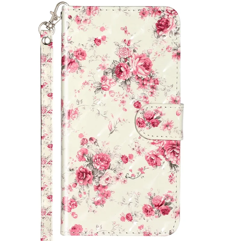 Pattern Printing Fully Wrapped Folio Flip Leather Wallet Phone Case Cover with Stand for Samsung Galaxy A53 5G - Rose
