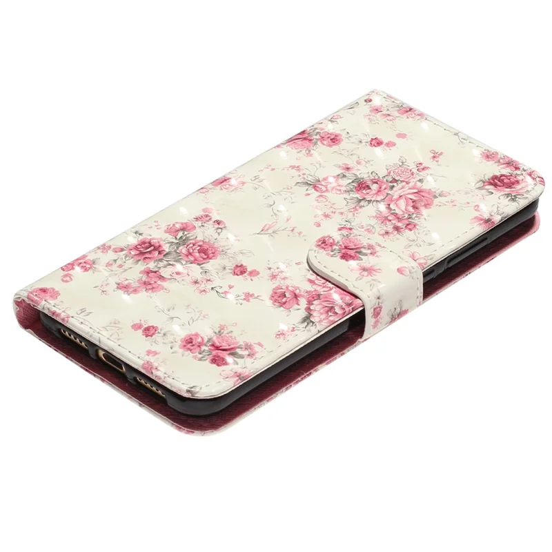 Pattern Printing Fully Wrapped Folio Flip Leather Wallet Phone Case Cover with Stand for Samsung Galaxy A53 5G - Rose