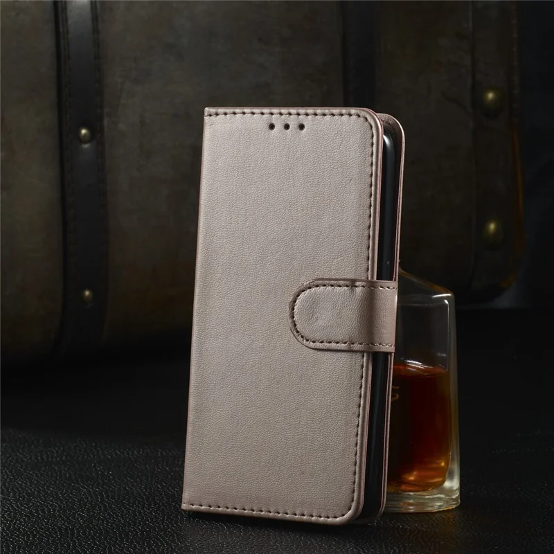 Anti-drop Solid Color Magnetic Closure Flip Leather Protective Wallet Shell Horizontal Stand Case for Samsung Galaxy A33 5G - Rose Gold