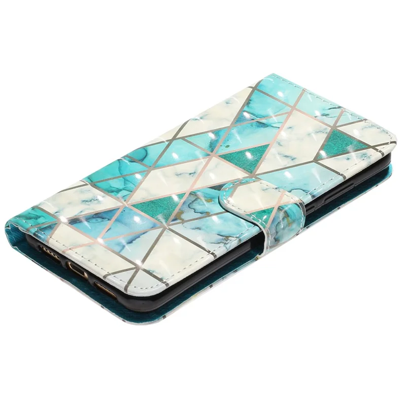 Folio Flip Pattern Printing Scratch Proof Leather Wallet Phone Case Cover with Stand for Samsung Galaxy A33 5G - Marble