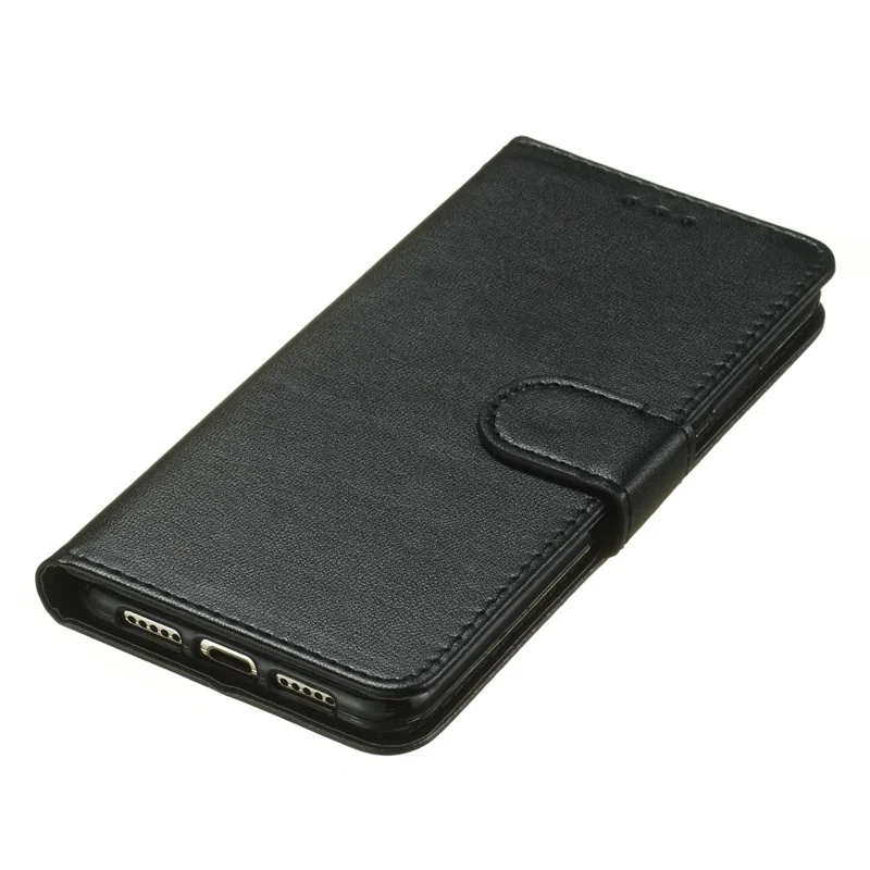 Solid Color Shockproof Magnetic Closure Flip Leather Protective Wallet Shell Stand Case for Samsung Galaxy S22 Ultra 5G - Black