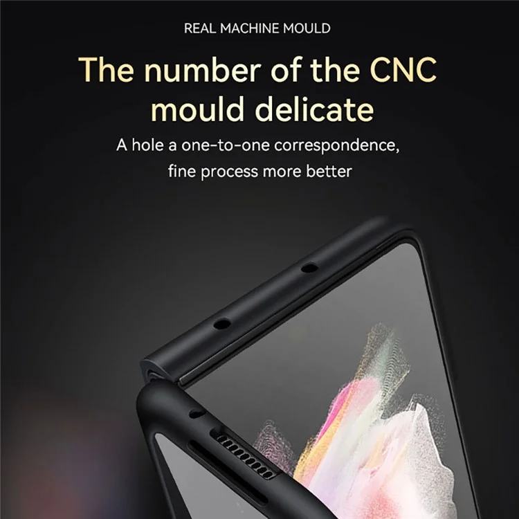 Sulada Anti-automne Crazy Horse Texture Anti-Scratch Coating De Coating PC Couverture De Téléphone Portable Pour Samsung W21 5G / Galaxy Z Fold2 5g - Café