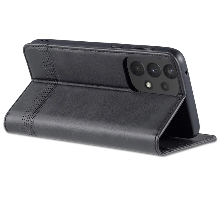 AZNS Portafoglio in Pelle PU Flip Case Assorbimento Magnetico Supporto Pieghevole Custodia Protettiva per Samsung Galaxy A53 5G - Nero