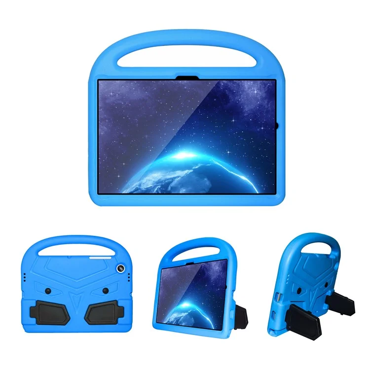 Para Samsung Galaxy Tab A8 10.5 (2021) / A8 10.5 (2022) Alça Portátil Estilo Pardal Capa Tablet à Prova de Choque Dobrável com Suporte Anti-queda Capa EVA - Azul