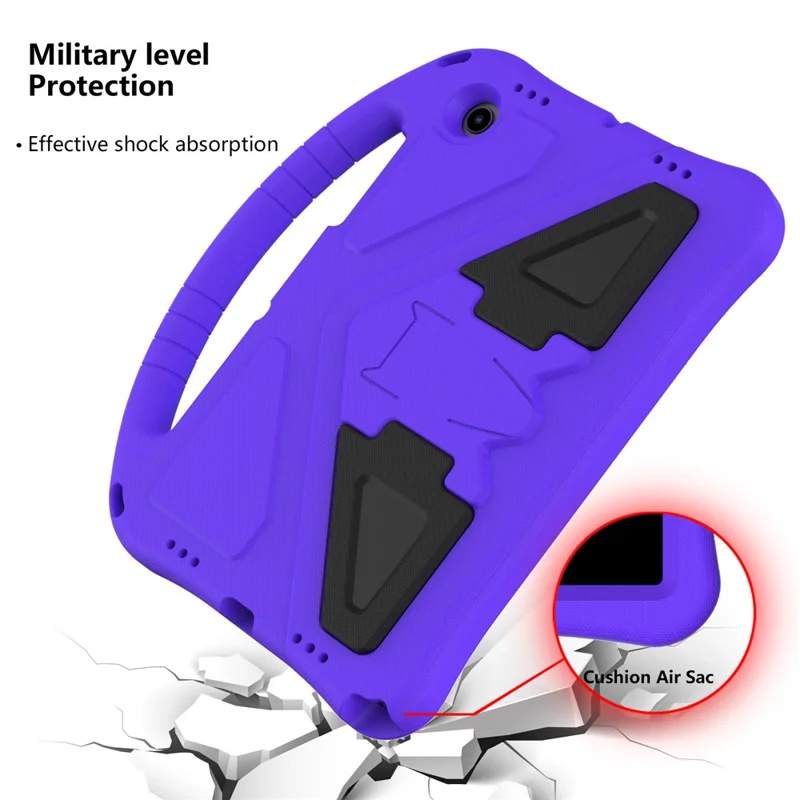 Pour Samsung Galaxy Tab A8 10.5 (2021) Coque Tablette Eva Anti-rayures Anti-rayures Avec Poignée - Mauve