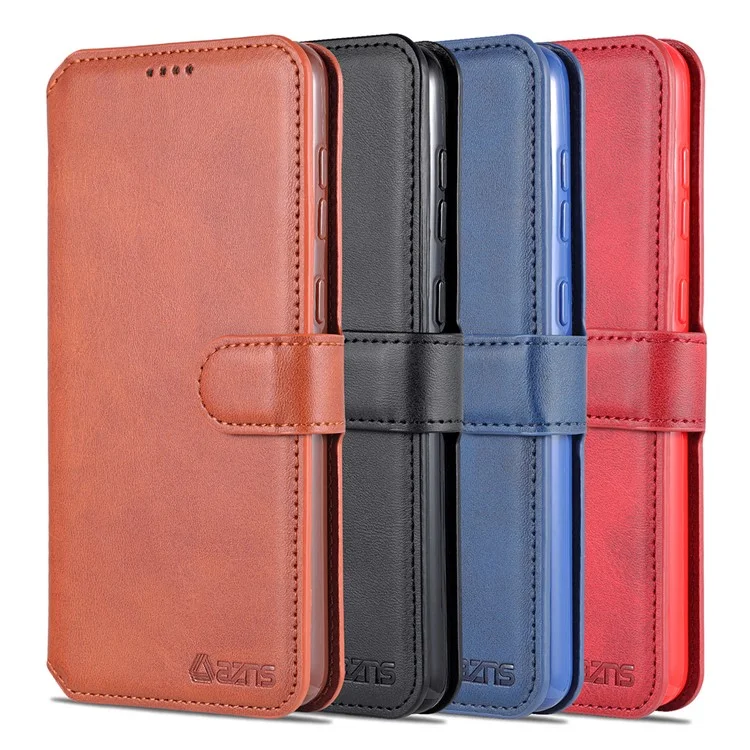 AZNS Funda de cuero PU resistente a los golpes con cierre magnético, funda de teléfono con soporte plegable para Samsung Galaxy A33 5G - Negro