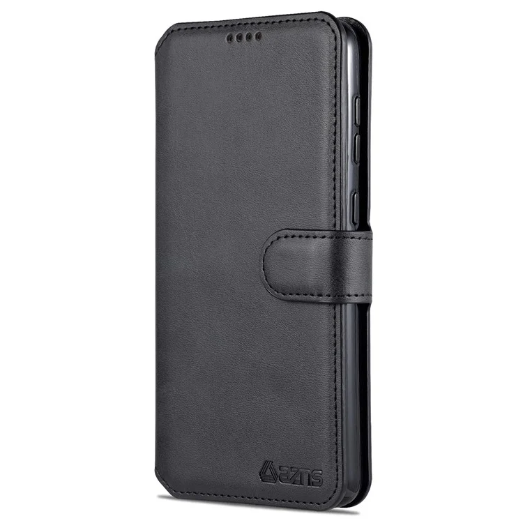 AZNS Funda de cuero PU resistente a los golpes con cierre magnético, funda de teléfono con soporte plegable para Samsung Galaxy A33 5G - Negro