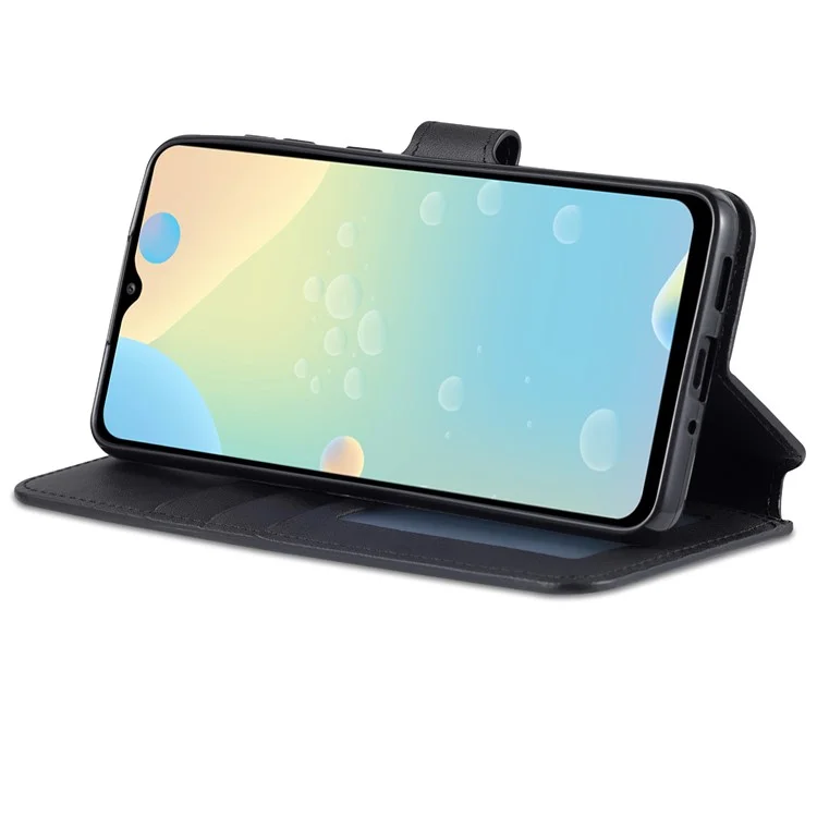 AZNS Funda de cuero PU resistente a los golpes con cierre magnético, funda de teléfono con soporte plegable para Samsung Galaxy A33 5G - Negro