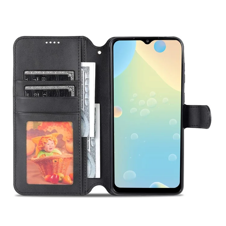 AZNS Funda de cuero PU resistente a los golpes con cierre magnético, funda de teléfono con soporte plegable para Samsung Galaxy A33 5G - Negro