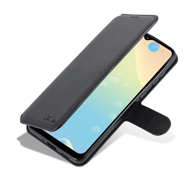 AZNS Funda de cuero PU resistente a los golpes con cierre magnético, funda de teléfono con soporte plegable para Samsung Galaxy A33 5G - Negro