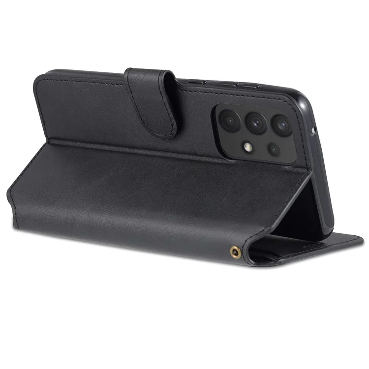 AZNS Funda de cuero PU resistente a los golpes con cierre magnético, funda de teléfono con soporte plegable para Samsung Galaxy A33 5G - Negro