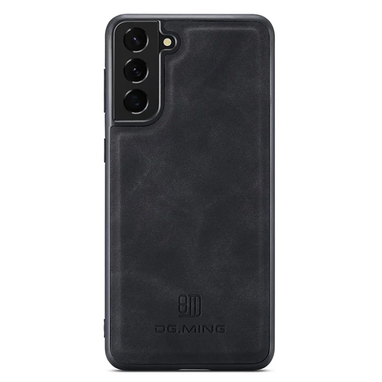 DG.MING M2 Serie für Samsung Galaxy S22 5G Magnetisches 2-in-1-Wallet Stoßfestes Handyhülle Unterstützt kabelloses Laden Schale - Schwarz