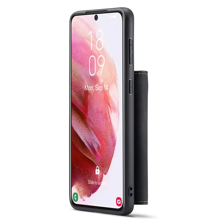 Dg. Ming M1-serie Für Samsung Galaxy S22+ 5G Anti-fall-abnehmbar 2-in-1-brieftaschen-stütze Drahtlose Ladung Telefonhülle - Schwarz