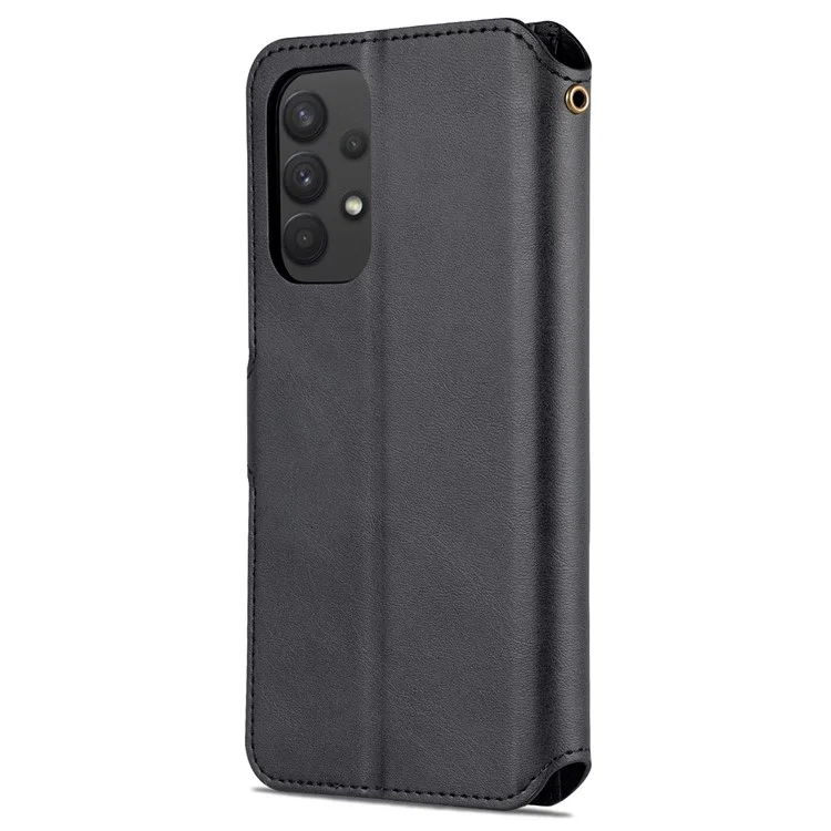 AZNS PU Leather Case Magnetic Clasp Wallet Shock Absorption Phone Cover with Foldable Stand for Samsung Galaxy A53 5G - Black