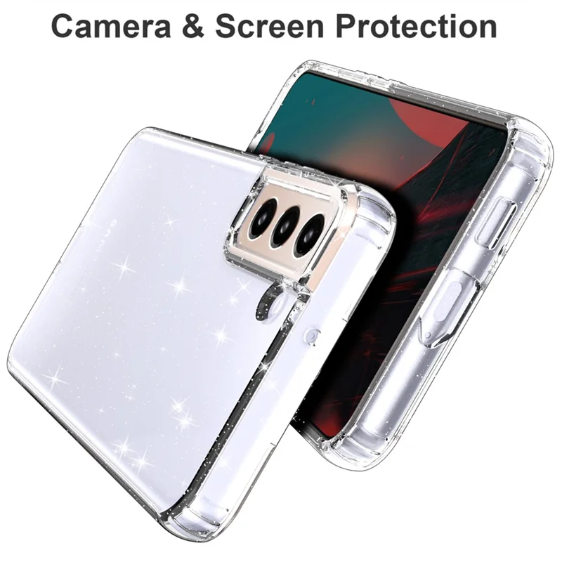 غطاء شفاف لامع من مادة TPU لجهاز Samsung Galaxy S22 5G GW18، غطاء واقي ناعم شفاف للهاتف المحمول - شفاف